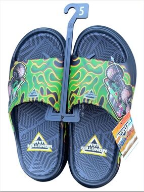 Monster Jam Little and Big Boys Slide Sandals